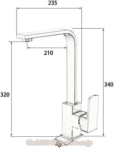 キッチン 蛇口 シングルレバー 混合栓 台所蛇口 冷熱混合水栓 水道蛇口 シンクや洗面台 360度回転可 冷 熱切り替え_画像7