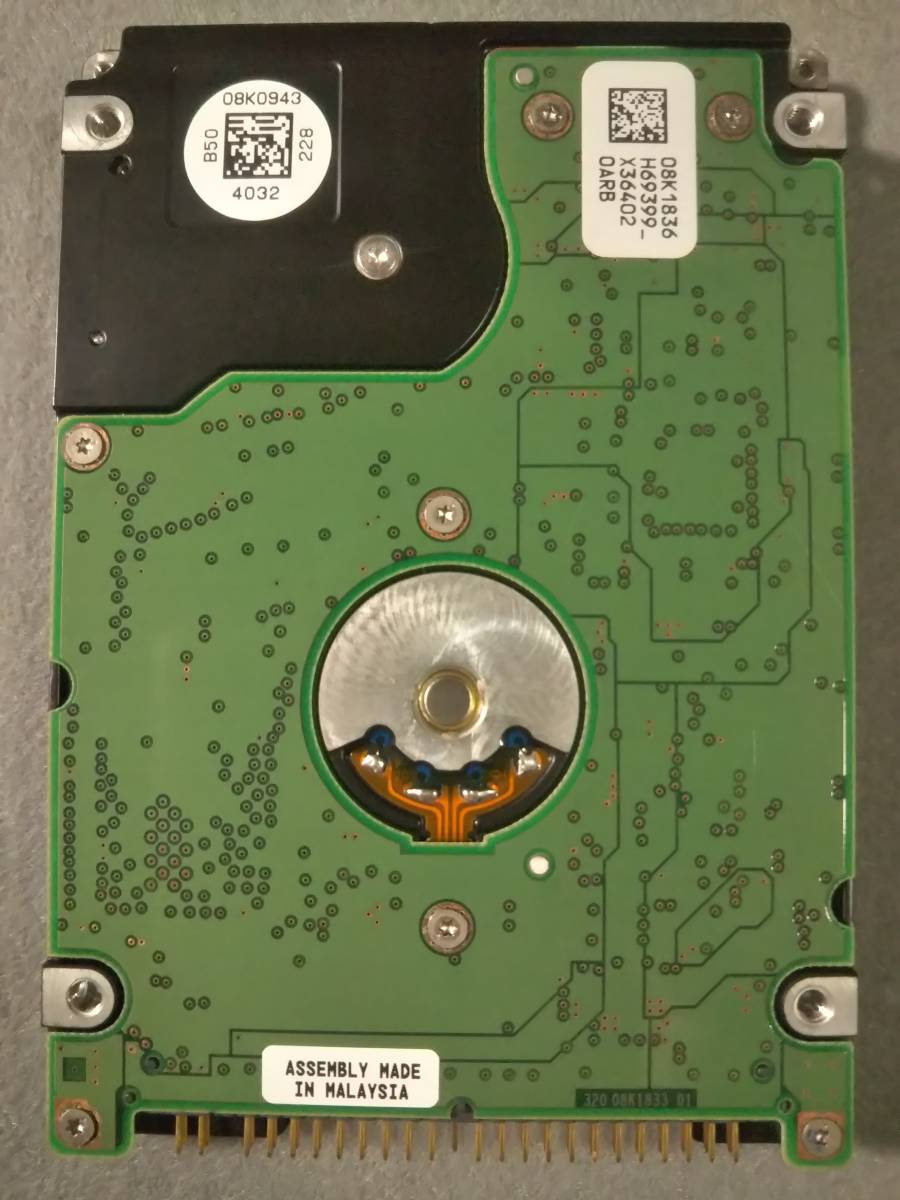 60GB HITACHI HTS726060M9AT00 2.5インチ 9.5mm IDE 7200回転 ①_画像3