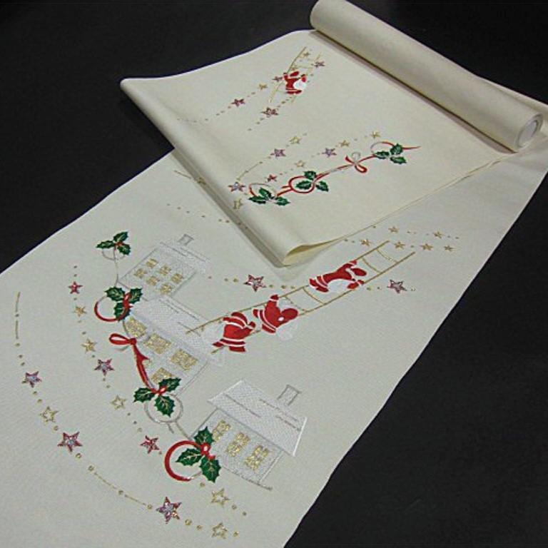 新品未仕立　西陣織刺繍高級九寸名古屋帯　プレゼントを運ぶサンタクロース　クリスマスに！_画像1