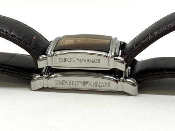 【B903】EMPORIO ARMANI エンポリオアルマーニ ペアウォッチ AR-0203/AR-0204 クオーツ 腕時計 レターパックライト 送料370円 b_画像4