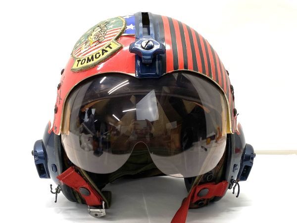 【C167】希少品 FLYERS HGU 39 初代トップガン ヘルメット 当時物 TOMCATワッペン 現状品
