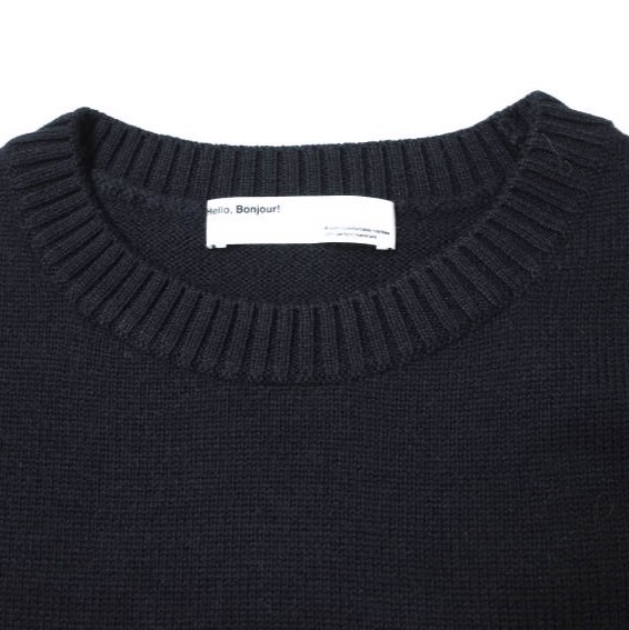 L'Appartement アパルトモン 20AW GENTLEMAN KNIT ジェントルマンニット 20080560006230 ネイビー セーター ウール クルーネック g14444_画像4