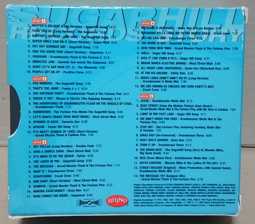 【5CD BOX】VA / THE SUGARHILL RECORDS STORY■US盤/R2 75841■SUGARHILL GANG, GRANDMASTERの画像3