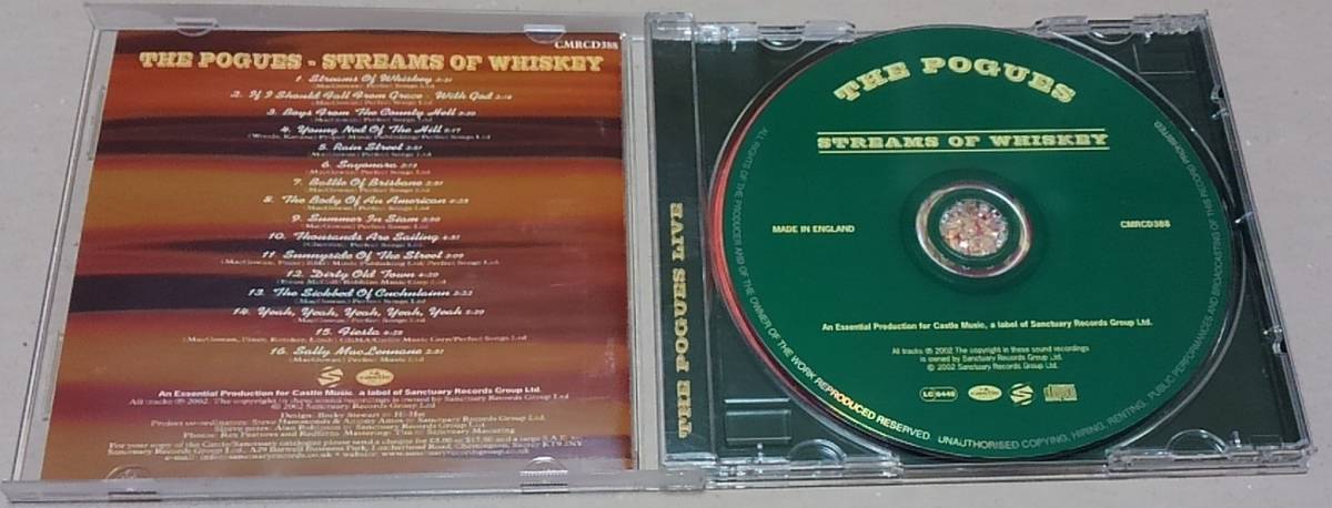 【CD】POGUES / STREAMS OF WHISKEY■2002年/UK盤/廃盤■LIVE IN LEYSIN SWITZERLAND JULY 1991の画像4