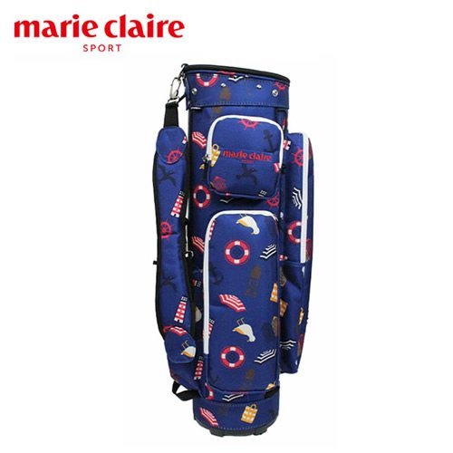 新品 女性用 マリクレール マリン総柄 ネイビー キャディバッグ 新品 女性用 マリクレール マリン総柄 ネイビー キャディバッグ
