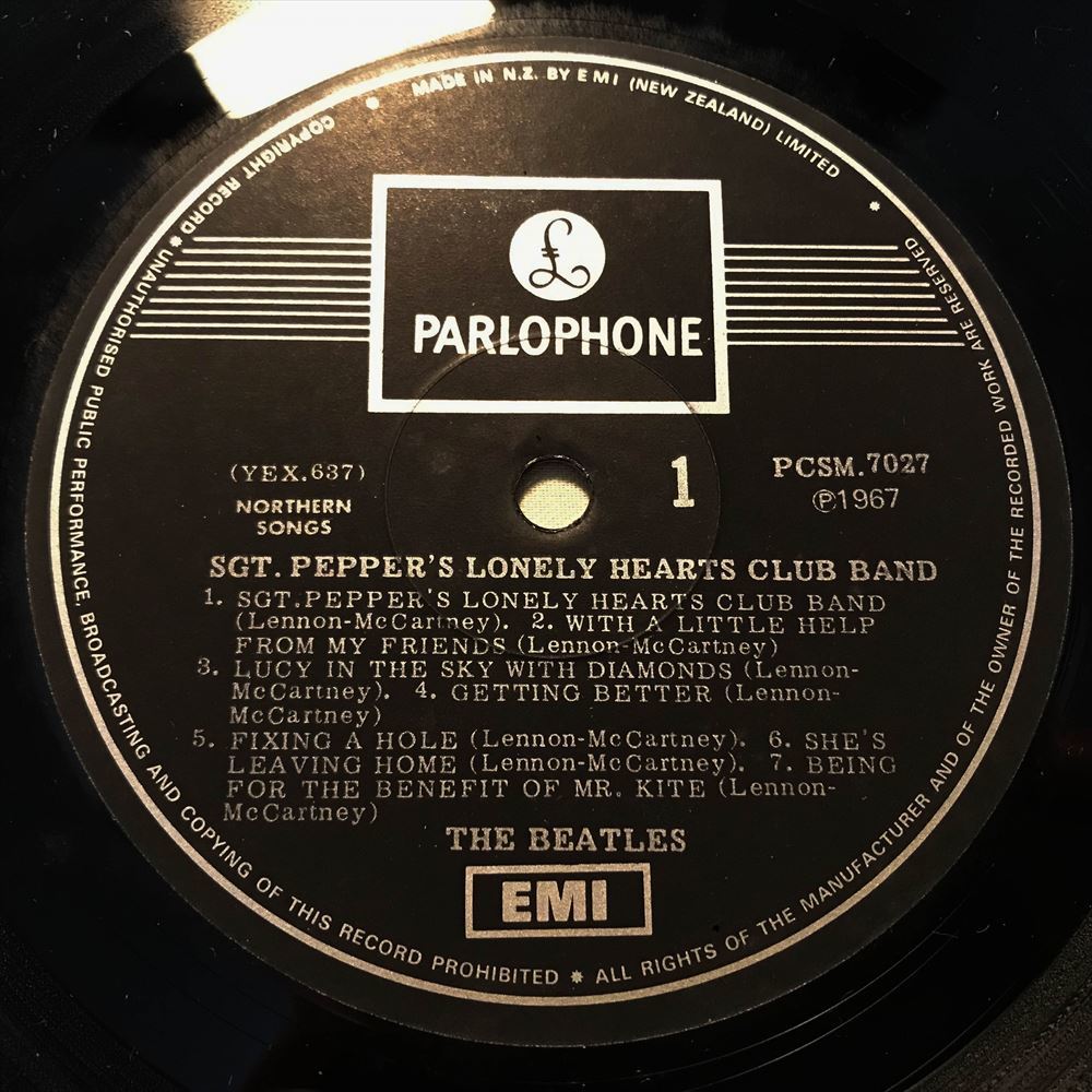 ◆ニュージーランドLP 極美盤！◆ BEATLES / SGT PEPPER'S LONELY HEARTS CLUB BAND ◆1 EMI PARLOPHONE/マト1/1　貴重シングルジャケット_画像2