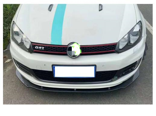 フォルクスワーゲン　ゴルフ6GTI MK6ルック 三段式　フロントバンパースポイラー　キズ防止　外装カスタム　3Pセット_画像2