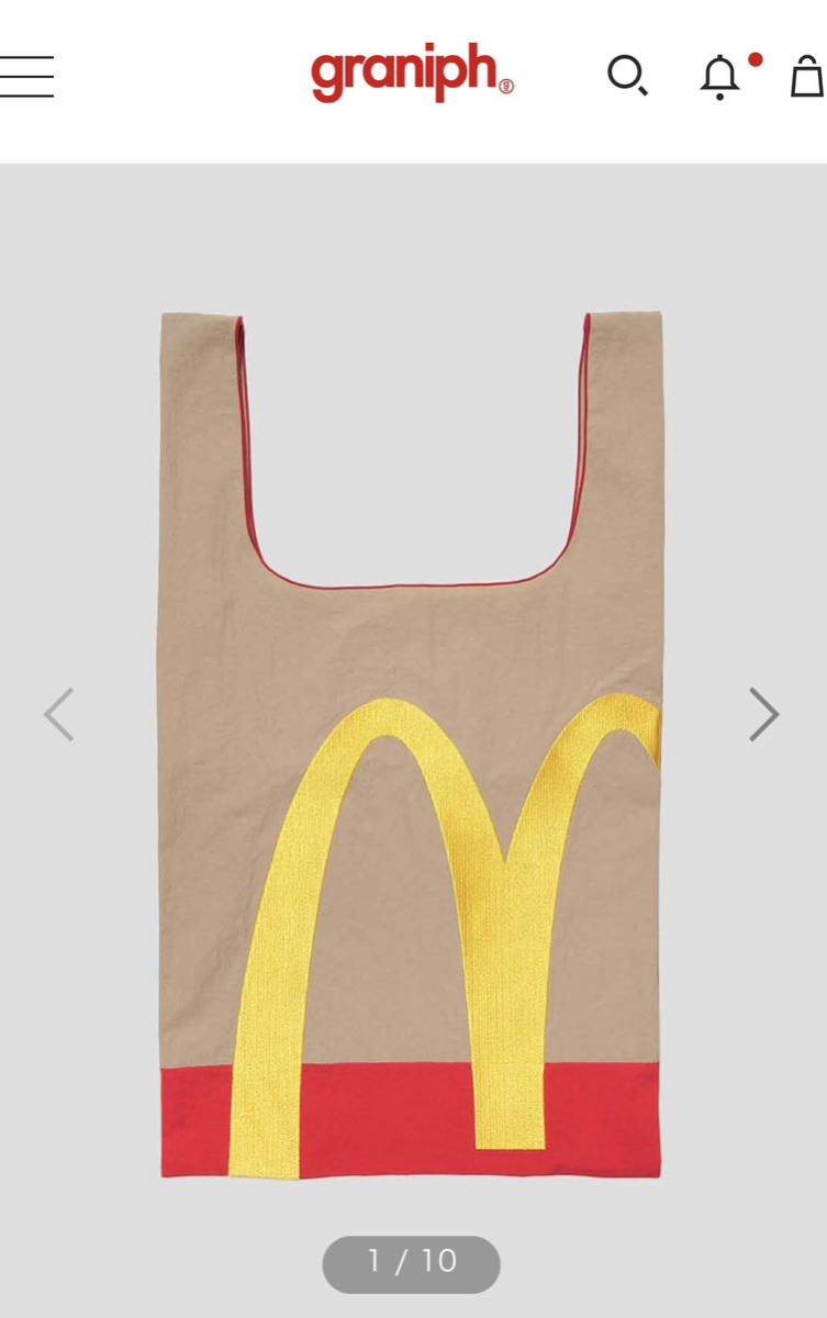 グラニフ graniph マクドナルドコラボ i’m lovin’ it ショッピングバッグ エコバッグ mcdonalds collaboration shopping bag eco bag