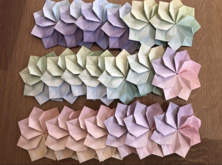  hand made origami flower 20 sheets wall surface decoration kindergarten facility 