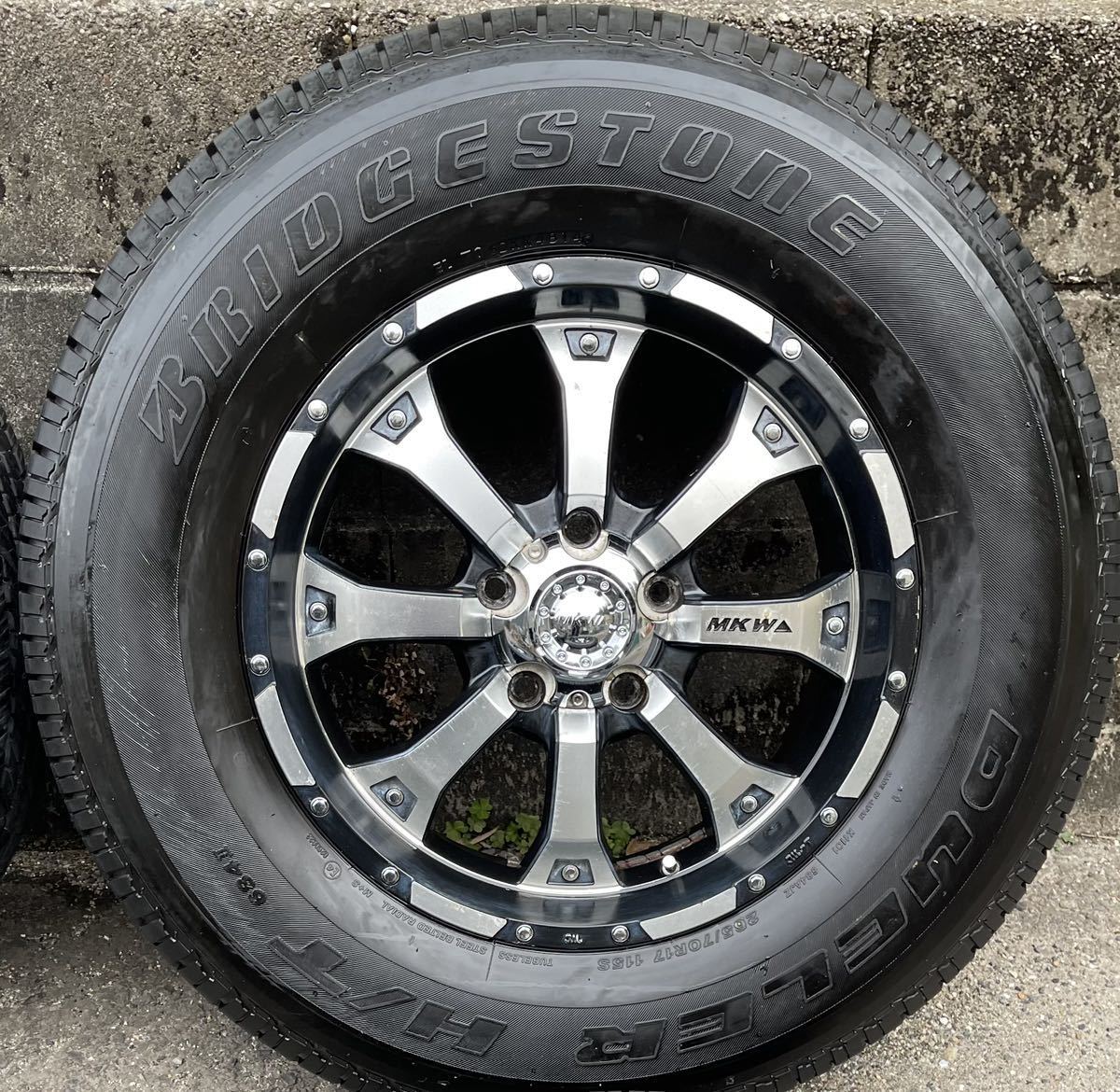 中古美品MKW MK-46 17インチ 7.5J +35 5H PCD127 BRIDGESTONE 265/70/R17 セット_画像6