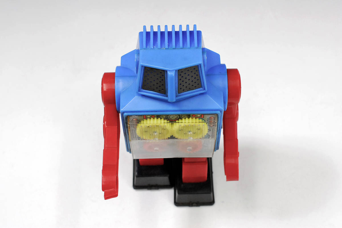 ニューギヤロボット　ゼンマイ式プラスチック人形　紙箱　※作動確認済・腕は動かない　0312031-4_画像6