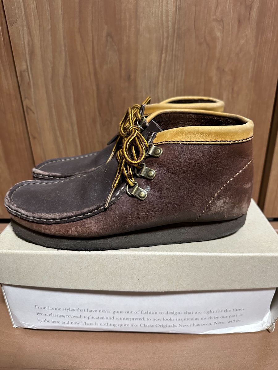 クラークスオリジナルズ ワラビーブーツ メンズ 25.5ｾﾝﾁ Clarks ブラウン