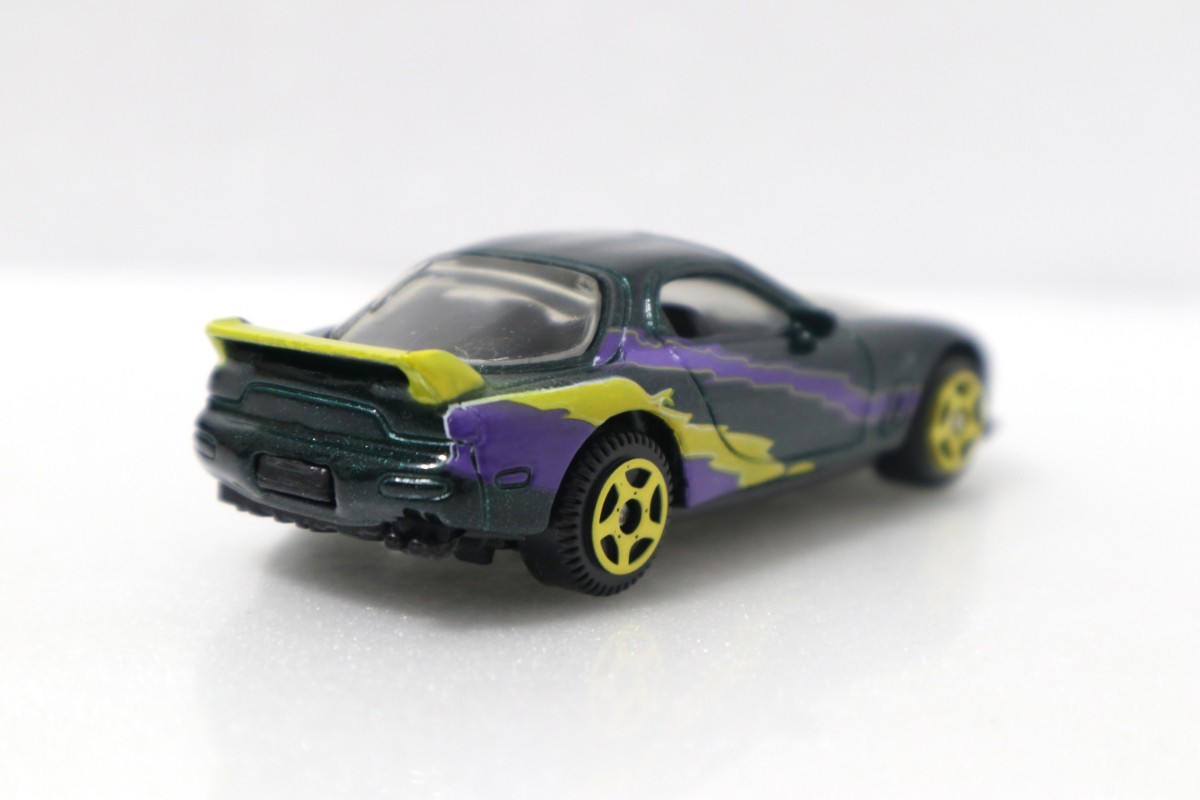 モーターマックス マツダ RX-7 FD3S グリーン系 レア色? Motormax Mazda RX7 約1/64 3インチ トイカー_画像2