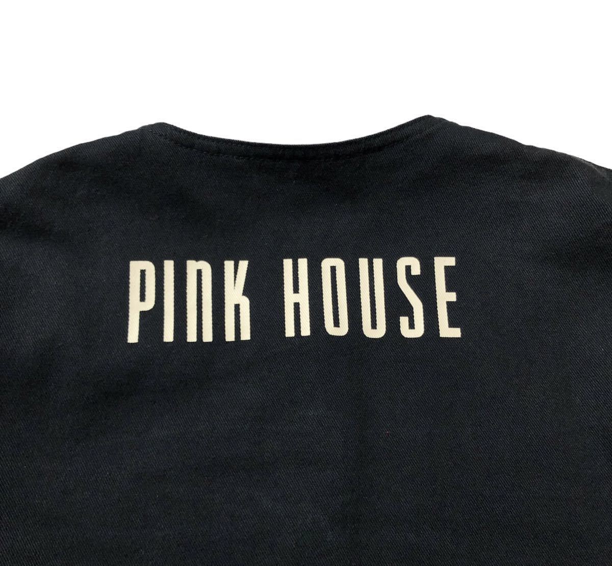 * PINK HOUSE Pink House * Logo принт этикетка хлопок кардиган черный L