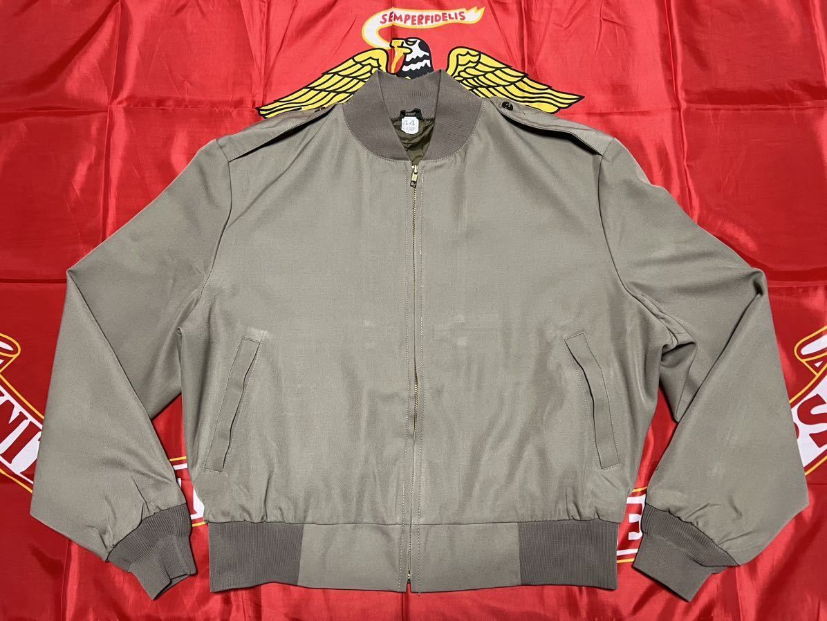 中古美品 made in USA USMC ウインドブレイカー ワッペンカスタム タンカージャケット NEPTUNE GARMENT 製 44SHORT TAN