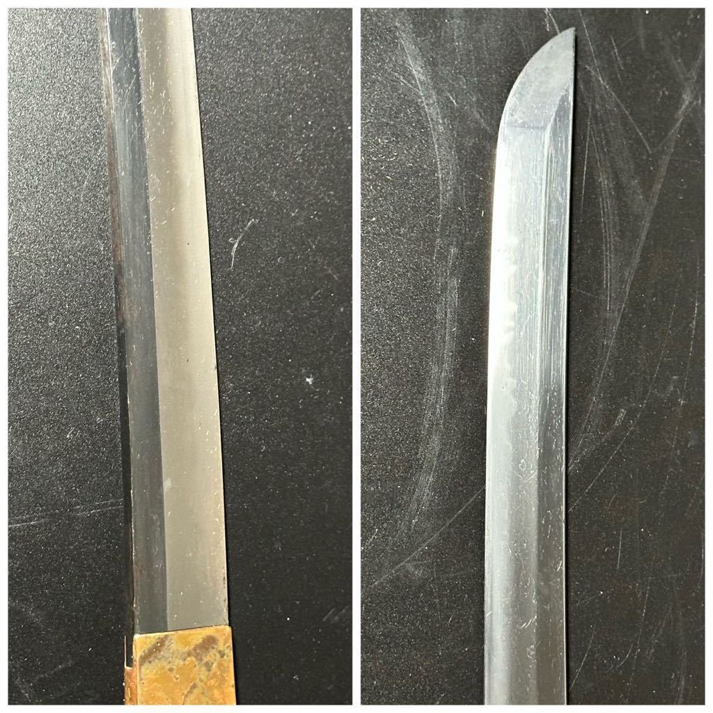 脇差　備州長船泰光　45.5cm 乾漆拵　鍔　柄　切羽　刀装具　日本刀　真剣　武具　登録証有23.12/ys.vt_画像5