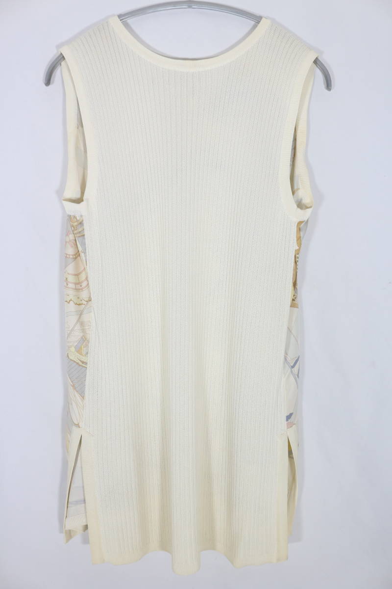5L0309[ genuine article guarantee ] Hermes Margiela period tunic One-piece face au large.. direction ... silk knitted HERMES by Martin Margiela