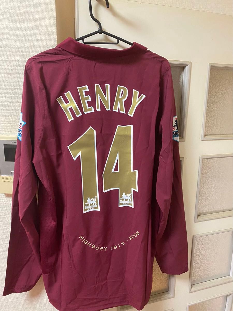 05-06アーセナル Arsenal 14番 アンリ HENRY 長袖 ユニフォーム NIKE