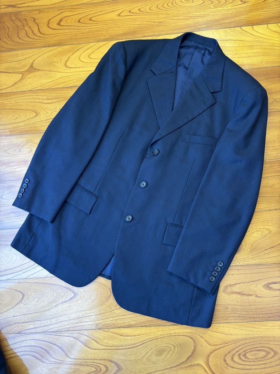 Kent ケント　ストライプスーツ　濃紺　ジャケット　101-88-180サイズ パンツ88サイズ_画像2