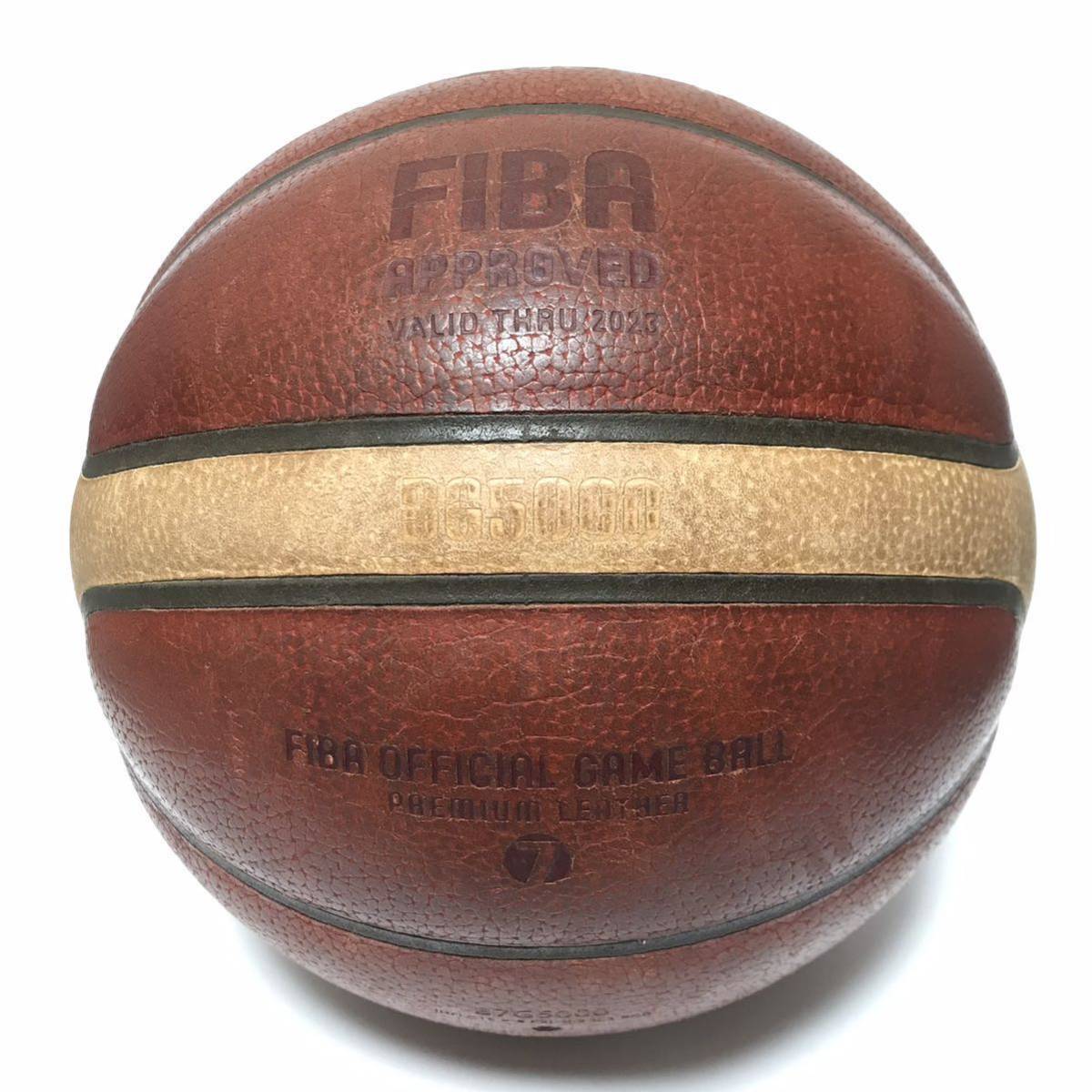 molten モルテン バスケットボール 検定7号球 BG5000 FIBA主催国際大会 公式試合球 B7G5000 天然皮革 ①_画像2
