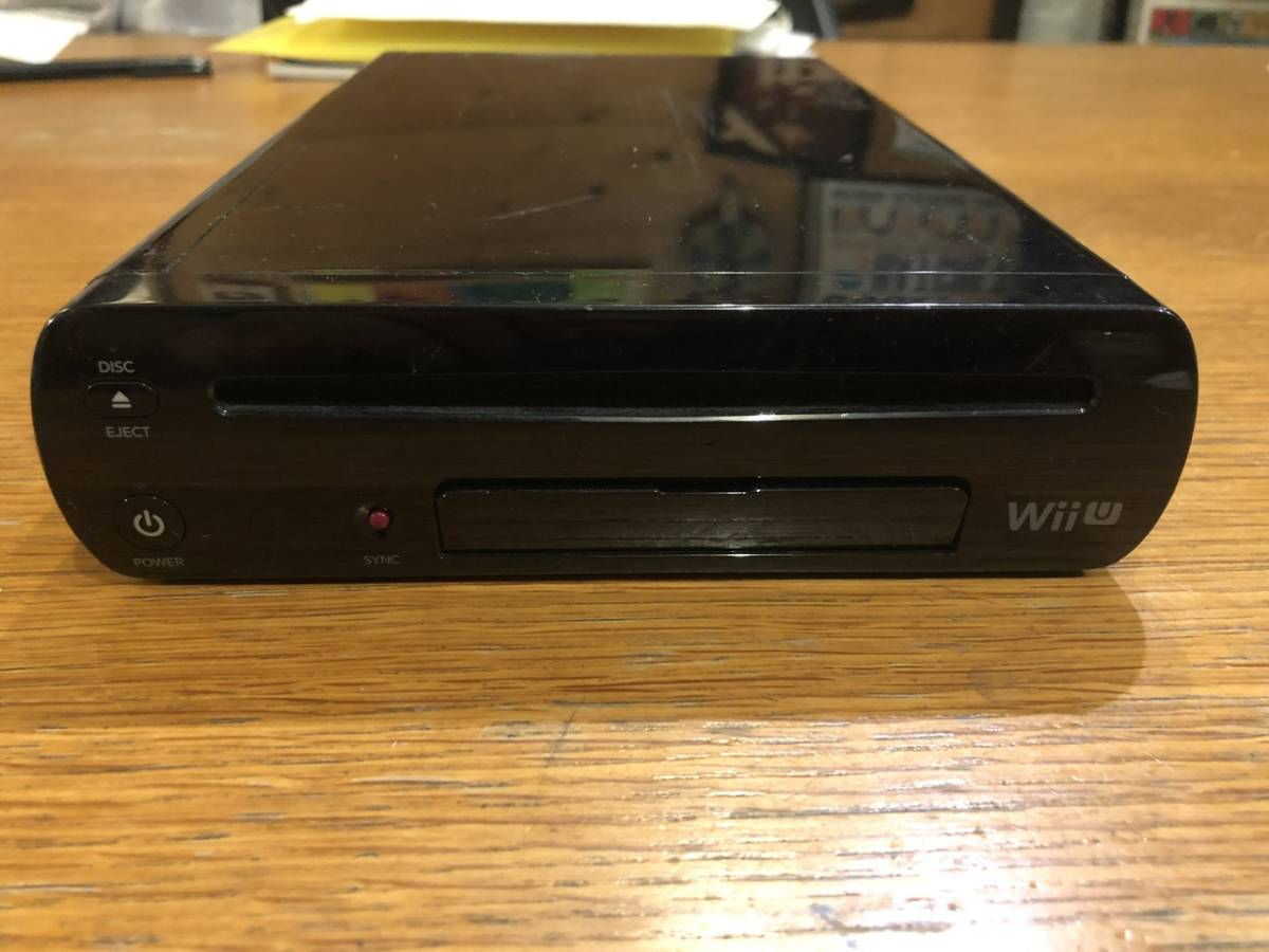 Nintendo ニンテンドー 任天堂 Wii U WUP-101(01) ゲームパッド リモコン アダプター センサーバー ソフト3本付 動作未確認 ジャンク 現状_画像3