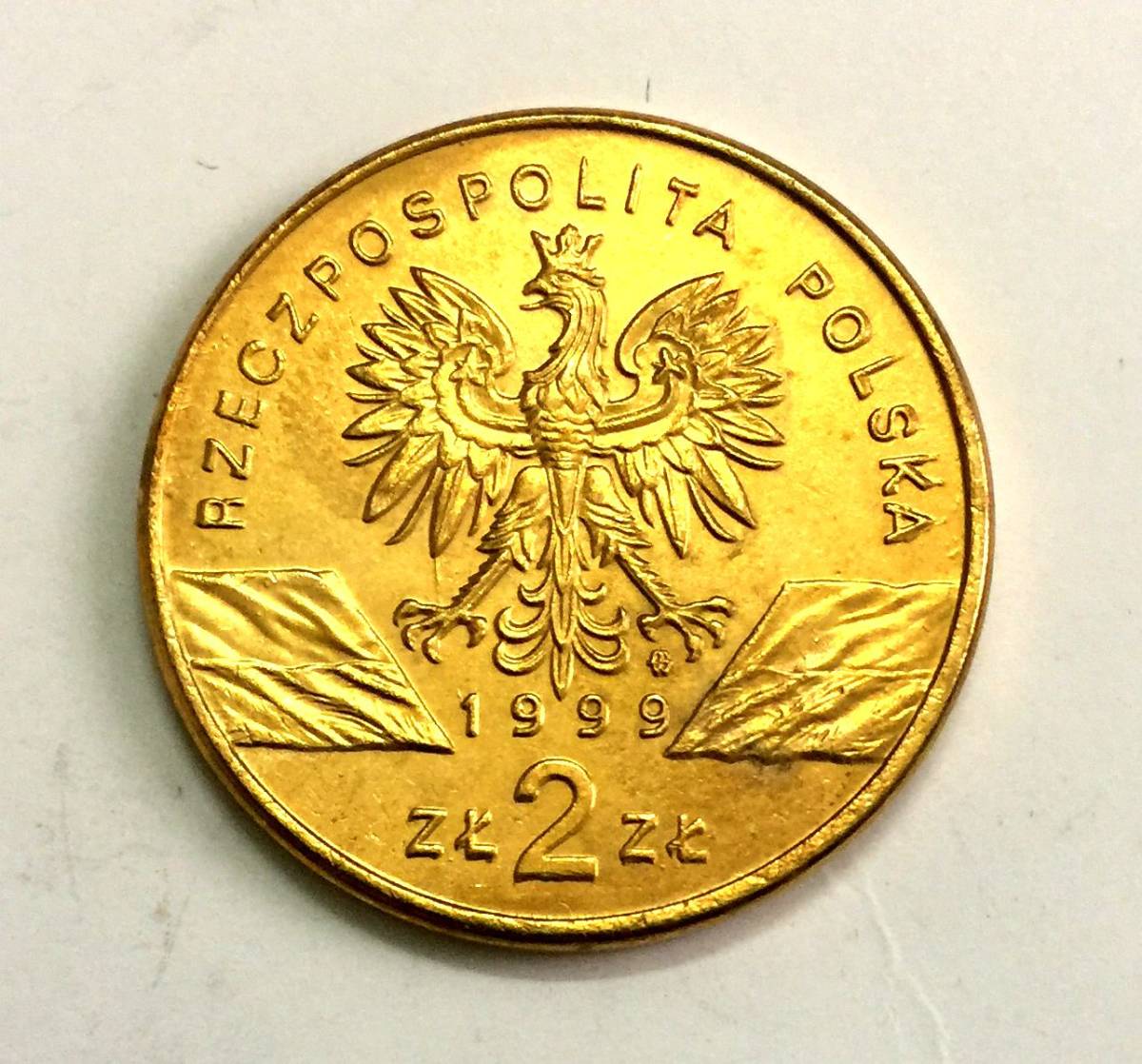  原文:ポーランド 金貨 1999 2大型金貨 激稀少!!! 直径27mm 重さ8.9g