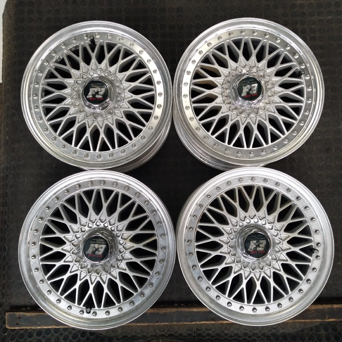 管理番号：S10-233【4本価格】【15x6.5J 5x114.3　4x114.3 ET+45 ハブ73】HOT LAP F3・直接引取可能・適格請求書発行可能_画像1