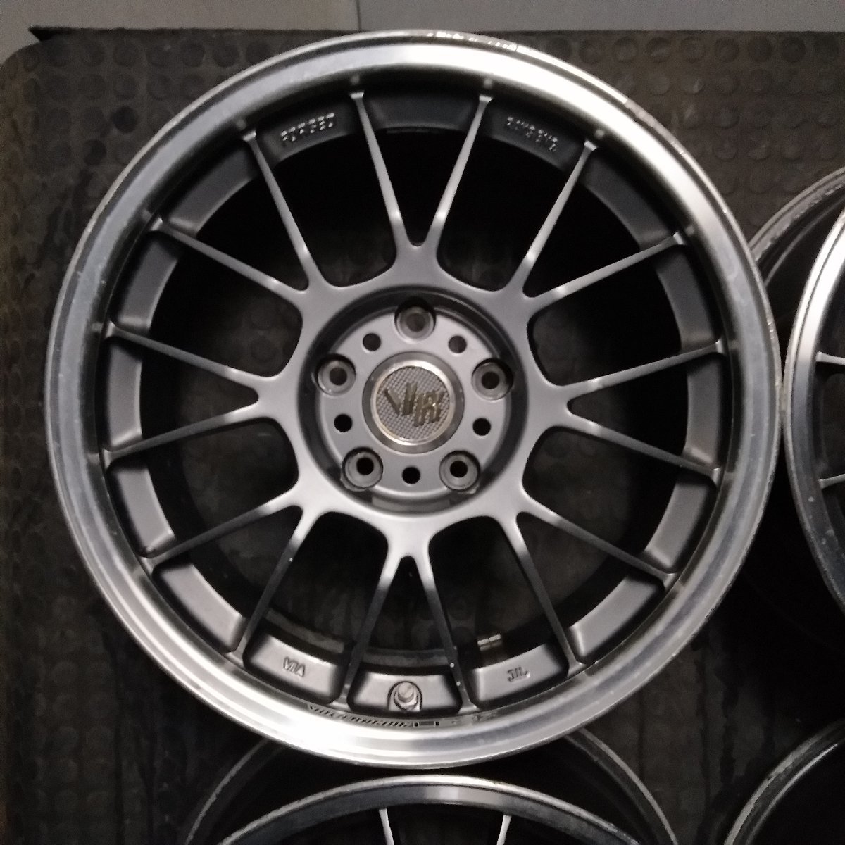 管理番号：S12-3【4本価格】【17x7.5J 5x114.3 ET+40 ハブ73】レイズRAYS LE37・アコードノア等・直接引取可能・適格請求書発行可能の画像6