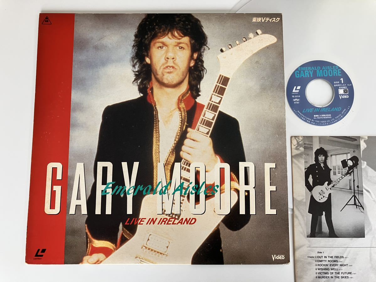 【レーザーディスク】Gary Moore / Emerald Aisles LIVE IN IRELAND LD TE-D114 85年版,字幕入り,人間国宝ゲイリー・ムーア,パリの散歩道_画像1