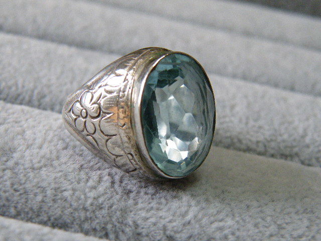95039. color stone approximately 18 number silver ring ring stamp less 