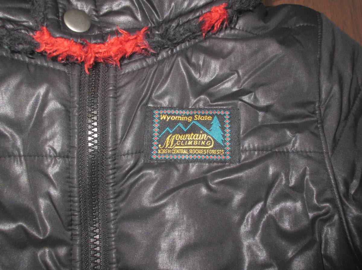 F.O.Kids リバーシブル コート 極厚手 防寒 暖かい フード取り外し可 黒 赤に黒ドット柄 120　　 　 　 　　　　_オシャレなタグ付き。