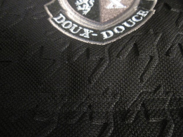 DOUX DOUCE デュークスデューチェ 千鳥格子エンボス加工ブルゾン中綿入りL ファーフード パーカー ジャケット_画像6