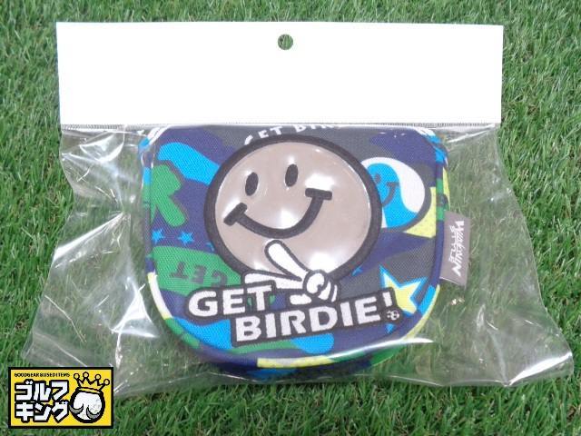 GK栄三越■ 380 【新品】WINWIN◆PCMP-065◆CAMO◆ブルー◆マレット型パター用ヘッドカバー◆GET BIRDIE!◆おすすめ！_画像1