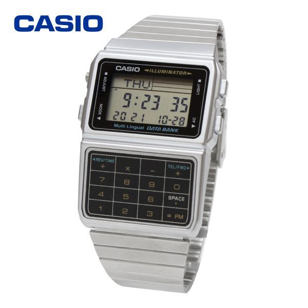 CASIO カシオ DATA BANK データバンク DBC-611-1 腕時計 電卓 計算機 デジタル シルバー 男性 メンズ 女性 レディース ビジネス