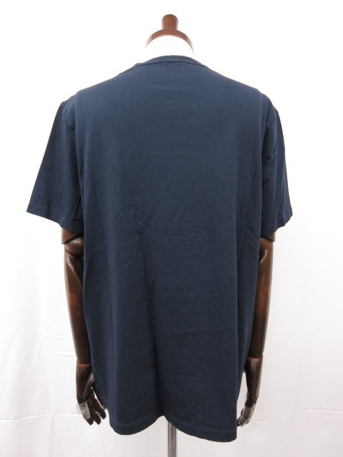 未使用 【イザイア ISAIA】 クルーネック カットソー 半袖Tシャツ (メンズ) sizeXL ネイビー イタリア製 ●29MT4961●_画像2