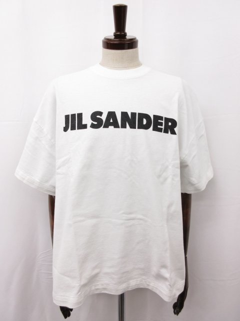 【ジルサンダー JIL SANDER】 オーバーサイズ ロゴプリントデザイン半袖Tシャツ (メンズ) sizeS ホワイト JSMS707045MS24870811 ●29MT4965