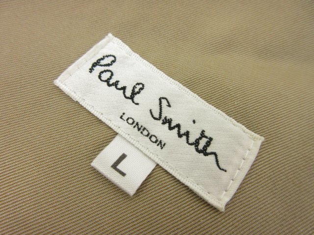 【Paul Smith LONDON ポールスミスロンドン】ウールライナー付 2WAY ステンカラーコート (メンズ) sizeL ベージュ●QQQ17MW2881●_画像7