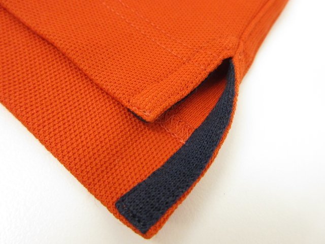 超美品 【エルメス HERMES】 セリエタグ セリエボタン 半袖ポロシャツ (メンズ) sizeL オレンジ イタリア製 ●29MT4908●_画像7