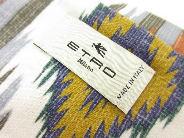 超美品【エトロ ETRO】ネイティブ柄プリント カットソー 半袖Tシャツ(メンズ) S グレー系 マルチカラー 伊製 211-1Y020-4106 ●29MT4917●_画像3