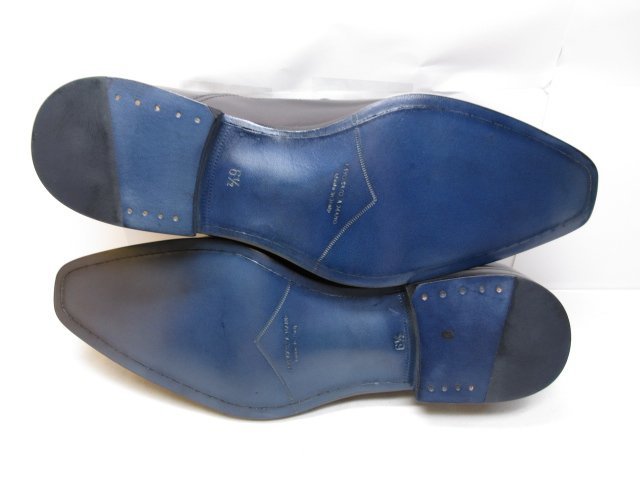 HH unused [ franc chess kobe knee nyoFRANCESCO BENIGNO] G3093-01 combination leather shoes gentleman shoes ( men's ) size6.5 black × navy blue *15BEN092