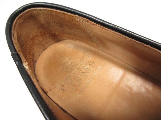 HH美品 【クロケット＆ジョーンズ CROCKETT&JONES】 キャベンディッシュ2 タッセルローファー 紳士靴 (メンズ) size8E 黒 ●18MZA4071●_画像8