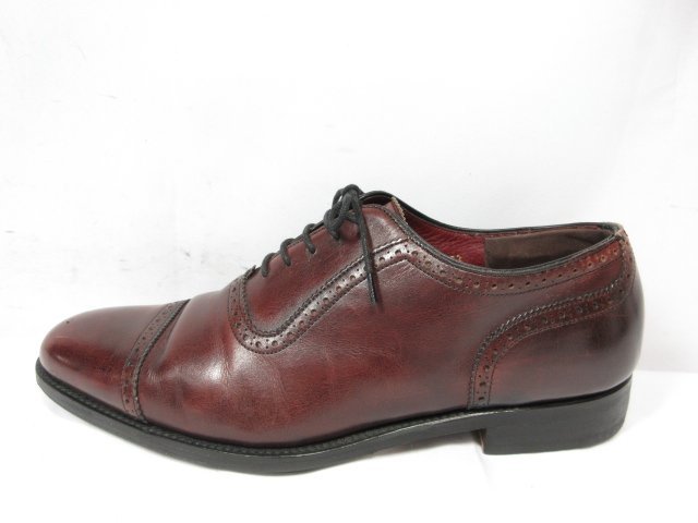 【チーニー CHEANEY】 パンチドキャップトゥ 内羽根 ドレスシューズ 紳士靴 (メンズ) size7 5136 ブラウン ●18MZA4066●_画像4