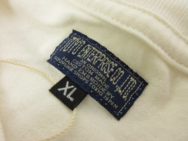 未使用 【東洋エンタープライズ TOYO ENTERPRISE CO.LTD】 刺繍装飾 クルーネック 長袖Tシャツ (メンズ) sizeXL 白系 TT67434 ●29MT4922の画像5