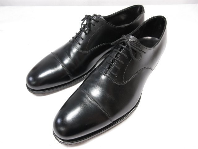 超美品 【クロケット＆ジョーンズ CROCKETT&JONES】 ハンドグレード ロンスデール Lonsdale キャップトゥ 靴 (メンズ) 8E 黒 ●18MZA4140●_画像1