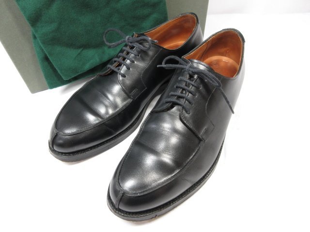 HH美品【クロケット&ジョーンズ CROCKETT&JONES】 GOLF ゴルフ 外羽根 シューズ 紳士靴 (メンズ) size7E ブラック ●18MZA4182●_画像1