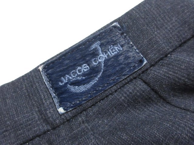 美品 【ヤコブコーエン JACOB COHEN】 チェック柄 ワンタックパンツ スラックス (メンズ) size34 ネイビー ●29MP9900●の画像3