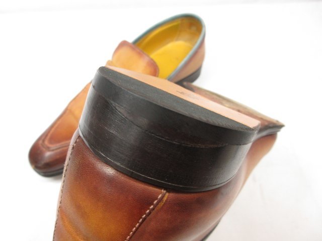HH прекрасный товар [CERBERO che ru Velo ] цвет пятно чувство монета Loafer туфли без застежки обувь ( мужской ) size42.5 Brown × темно-синий bai цвет *18MZA4208