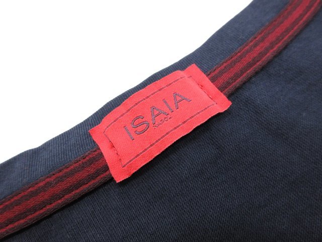 未使用 【イザイア ISAIA】 クルーネック カットソー 半袖Tシャツ (メンズ) sizeXL ネイビー イタリア製 ●29MT4961●_画像3