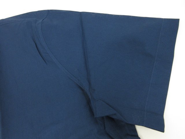 未使用 【エルメス HERMES】 スキッパー襟 ボタンダウン 半袖シャツ (メンズ) size16(1/2)/41 ネイビー系 フランズ製 ●29MK2456●_画像6