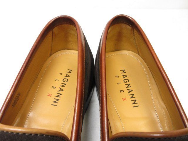 HH не использовался товар [ Magna -niMAGNANNI] FLEX 23802 комбинированный кожа монета Loafer туфли без застежки обувь ( мужской ) 41 светло-коричневый тон bai цвет *18MZA4285